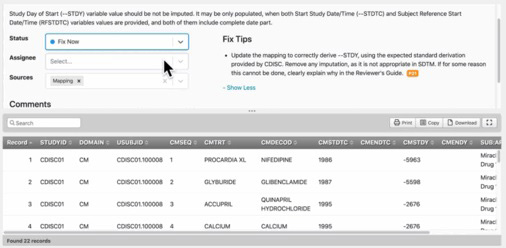 Pinnacle 21 Enterprise 數據驗證介面
